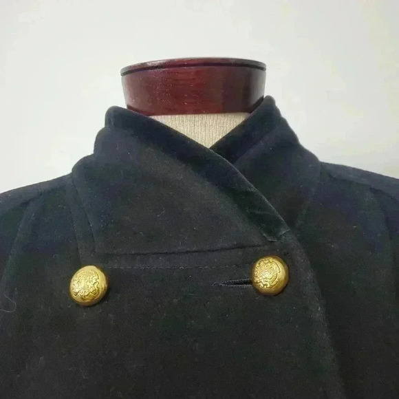 STERLING STALL VINTAGE black Pure  virgin wool coat. Size XL - Picture 4 of 15